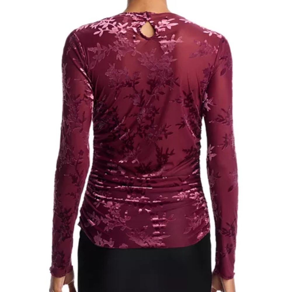 WAYF Ruched Floral Top - Picture 2 of 4